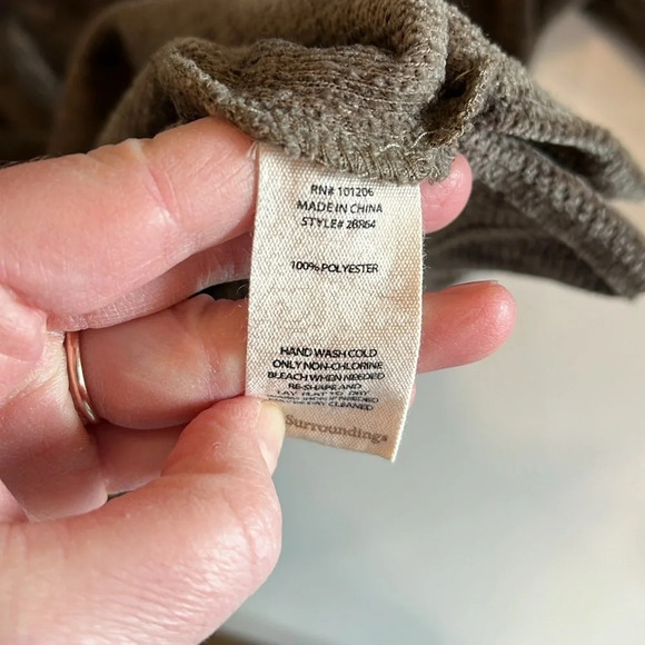 Soft Surroundings - XS, brown and rose gold chenille pull over - Picture 7 of 7